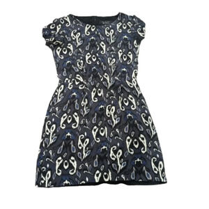 Rag and Bone 100% Silk Grey pattern mini dress ASO Cameron Diaz Size 0
